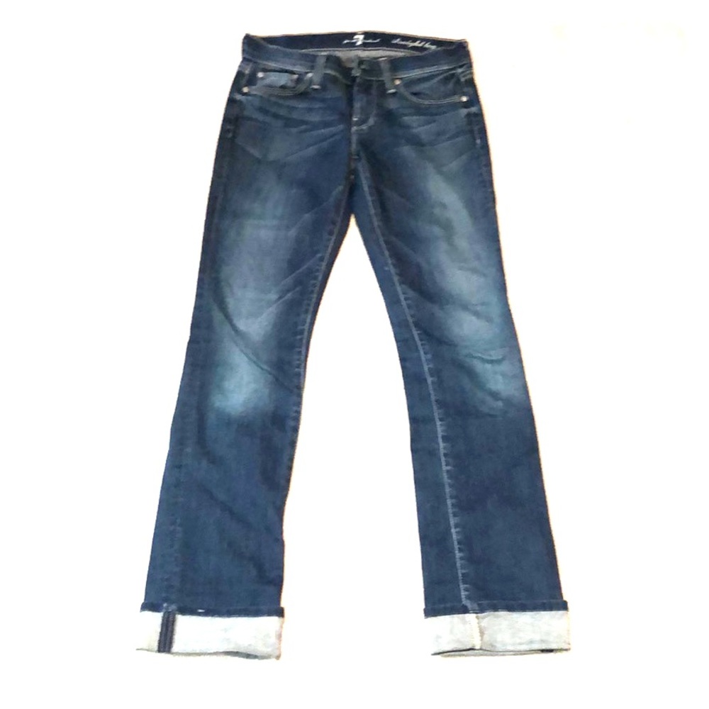 7 for all mankind medium wash jeans.